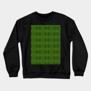 Green Yellow Psychedelic Fractal Abstract Pattern Crewneck Sweatshirt